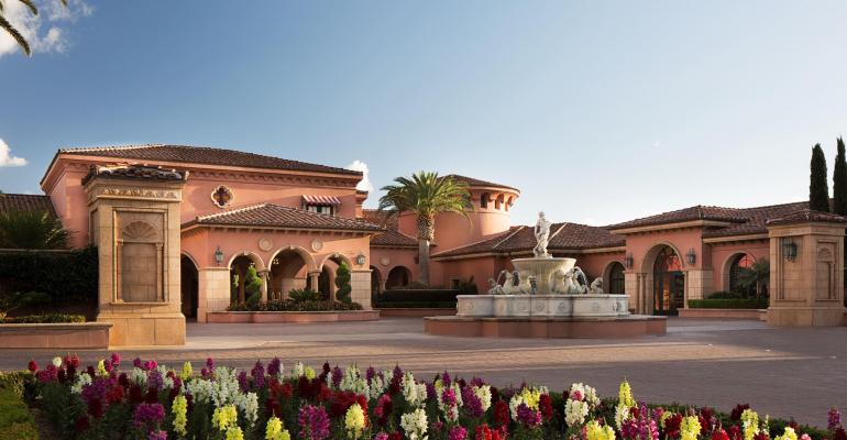 Front Entrance Of The 5-Star Fairmont Grand Del Mar Hotel In San Diego California
